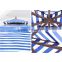 3X3M Blue Stripes Garden Canopy With Mesh Insect Screen Waterproof Canvas Patio Gazebo