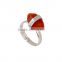 2015 Fashion Hot Sell High Quality Quartz Gems Natural Stone Pendant Rings Silver Plated Ring For Women and Men
