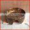 Luxury series bathroom round ceramic bronze hand printed basin for promotion BO-13