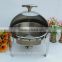 Stainless Steel Chefing Dish Set With Visible Lid,Glass Chafing Dish