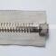8# brass zipper shinny silver teeth zipper europe zipper teeth with european zipper slider open end zipper coate zipper