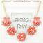2015 fashion jewelry Elegant Flower Crystal Statement In Necklace