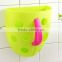 Cute plastic bathroom sundries organizer baby bath toy scoop with drainage holes