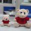 8" Cute cheap plush teddy bear with T-shirt plush stuffed soft white teddy bear