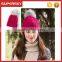 A-514 cable knitting fur pom beanie pom knit pattern cable beanie hat cable knit pom beanie