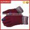 V-356 Plain Outdoor Crochet Winter Warmer Gloves Touch Screen Gloves Magic Golves for Mobile Phone