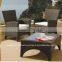 2015 unique design Europe popular rectangle Wicker Dining Sets for restauants or for outdoor use