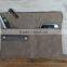 Custom small cotton waxed canvas zipper pouch
