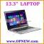 Ultra Slim 13.3" Dual Core laptop computer VIA WM8880 cpu 1.52Ghz with WIFI USB RJ45 port Bluetooth