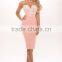 PS-32 High Quality Lace Appliqued Formal Gowns with Double Spaghetti Straps Keen Length Sweetheart Low Back Prom Dresses