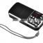 Portable pocket mini am fm dual band two-way digital radio receiver with speaker