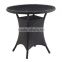 Factory price mini black rattan coffee table with chairs used balcony furniture