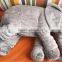 Creative Lovely Cartoon Style Grey Elephant Modeling Plush Toy Doll Baby's Sleeping Pillow Cushion