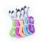 Colorful Flat cord 2 in 1 usb cable for iphone Samsung Huawei OPPO MEIZU