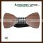 Fashion black and white color bowtie wood bowtie for boys and girls