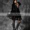 BKL Nightwish Hooded Dress Black Bodycon Long Sleeve Goth Occult Witchcraft