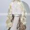 Long white and blond curls wig N218
