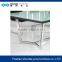 TB Stainless Steel Leg Durable Use Imported Dining Table With Tempered Glass