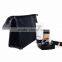 2016 promotional wholesale simple travel black PU makeup bag customized