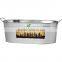 Metal Galvanized Personalized Tall Pine Decor Party Tub