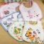 2016 GEP Printed Technics and 100% Knitted Cotton EVC Plastic Material Waterproof Baby Bandana Drool Bibs