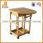 rubber wood dining serving cart fruit and vegetables shelve