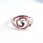 Fashion rose gold plated eye design ring turkish gold rings