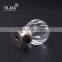 1 1/6 inch clear brass base brushed nickel crystal knobs