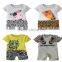 Children's clothing leopard print animal romper short-sleeve baby boys girls romper