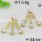 Appealing rhinestone gold filled peacock earring models