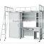 School Dormitory Steel bunk double bed with cabinets