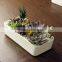 Home desktop decorative white rectangular ceramic planter