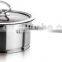 Cheap stainless steel skillet&frying pan with single handle
