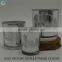 Elecplated light red glass votive candle holders