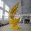 Hot products gold color phenix stainless steel garden sculptures decoration
