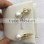 14k gold stud 7.5-8 mm white akoya pearl earrings
