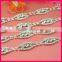 oval silver wholesale rhinestone chain trim WRC-317