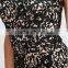 Sexy Women Runway Spring Bodycon Bandage Dress Sexy Black Lace Celebrity Evening Party Dress