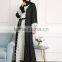 china fashion Clothing OEM Lace Embellishment Racial Open Jacket Abaya With Belt