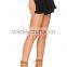 factory price fashion design wholesale girls black ruffle shorts