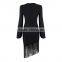 Top quality new fashion popular elegant long sleeve women bandage dress bodycon 2017