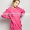 MGOO Custom Design Women Oversized Longline Plain Bright Pink Ripped Sweater Distressed Sweatshirt With Private Label