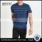 MGOO Slim Fit Horizontal Stripe T-shirts For Men Custom Short Sleeve T Shirt With Pocket