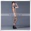 OEM suply round neck sleeveless slim fit floral print pants chiffon long jumpsuit