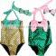 Hot Mermaid Swimsuit With Bow For Girl Two Pieces Girls Swimwear Cute Kids Bathing Suit