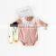 S60658B 2017 Summer fashion girl baby tassel big leaf collar triangle climbing cotton clothes newborn kids suit