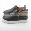 New style leather flat shoe custom logo shoes kids 2017
