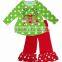 Wholesale Reindeer Cotton Toddler Baby Girls Christmas Outfit
