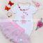 Newborn Infant Baby Girl necklace+Romper+bracelet Bodysuit Tutu Flower Clothes Outfit Set