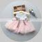 B21718A Summer baby Girl newest fashion gauze lace bowknot Princess Dress